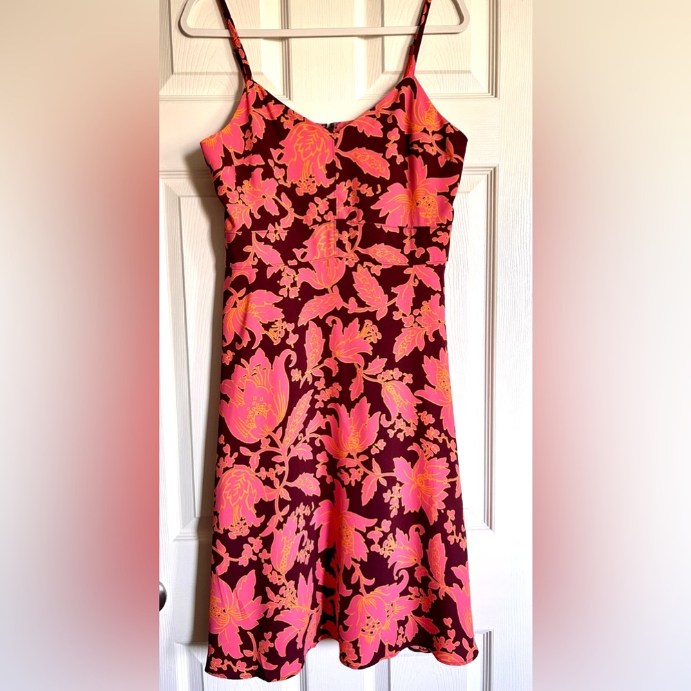 Multicolor dress (maroon, pink & yellow)